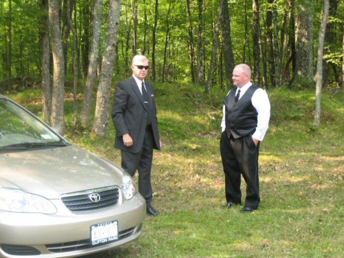 Art (Arthur's father) and Jamie (groomsman)