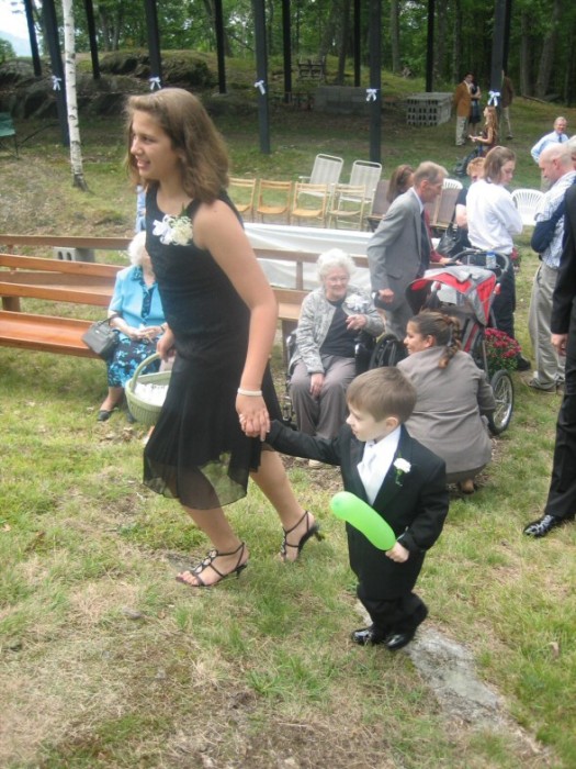 Ashlynn (Emily's cousin) and Austin (Emily's cousin) the ring bearer.