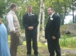 Jed, Arthur and Bill talking before the ceremony