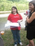 Kristina with the guest book