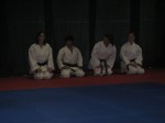 Crystel, Casey (both getting 2nd degree black), Cathy and Emily (1st degree black)