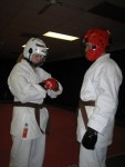 Emily and Cathy right before sparring
