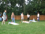 We had 3 sets of cornhole set up in the yard - it was vicious!
