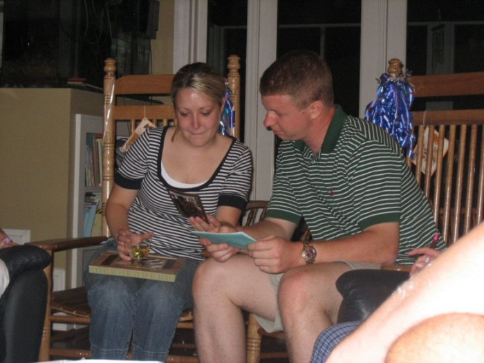 Cary and Jyll gave them an emotional card and a picture of Brian & Ashley from Cary & Jyll's wedding