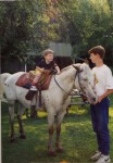 Brian and Philip riding Apache (Uncle Art's horse)