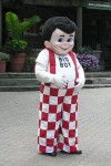 The Frisch's big boy was greeting everyone as they left.  We took this one for Brian 