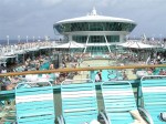 The top deck of the pool on the first day