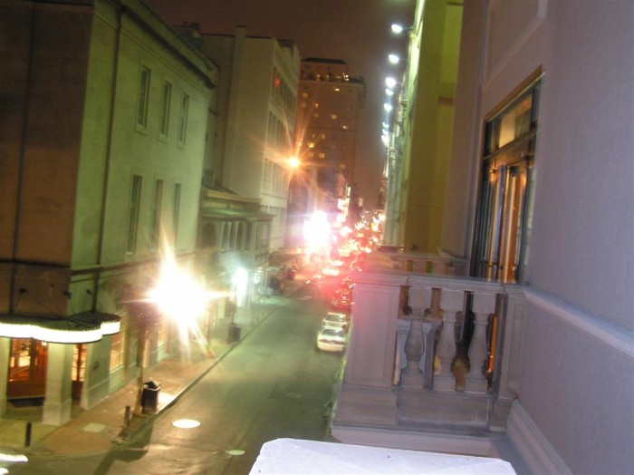 A view from our hotel toward Bourbon St.