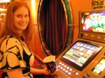 Emily playing the Nickel slots before dinner