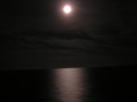 The moon over the ocean
