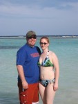 Paul and Emily at the beach at Costa Maya