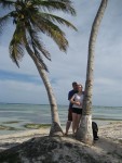Paul and Emily by some palm trees; what a beautiful picture!