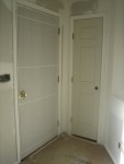 Coat closet door installed