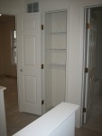Linen closet with shelves