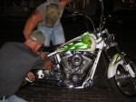 These guys were trying to fix a fuel problem on the bike.