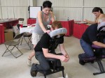 Paul Schroder getting a massage.  Yes life was rough.
