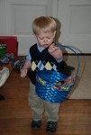 Sean's Easter outfit and Easter basket.