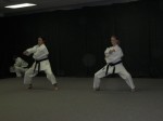 Cathy and Emily doing synchronized kata