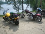 Paul took some pictures of motorcycles that he saw at the Sacandaga dam