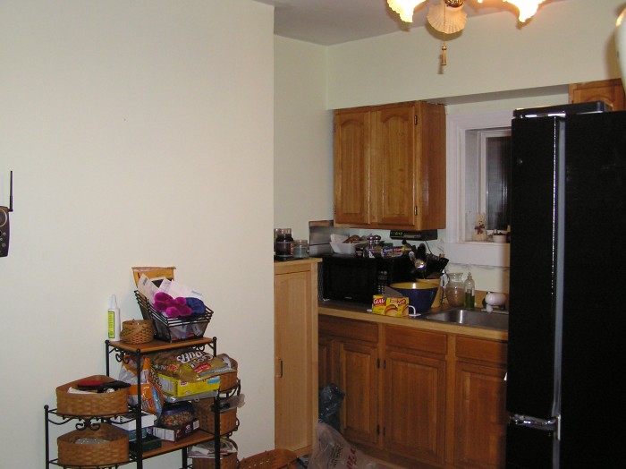 (BEFORE) back wall and counter