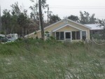 This is the back of our beach-side cabin.  The back porch faces the ocean.