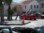 Nice looking 2005 Mustang GT convertible.   (seen from the deck at Hooters, Ft. Meyers)