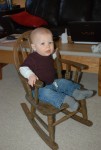 Sean in Paul's rocking chair (from when Paul was little)