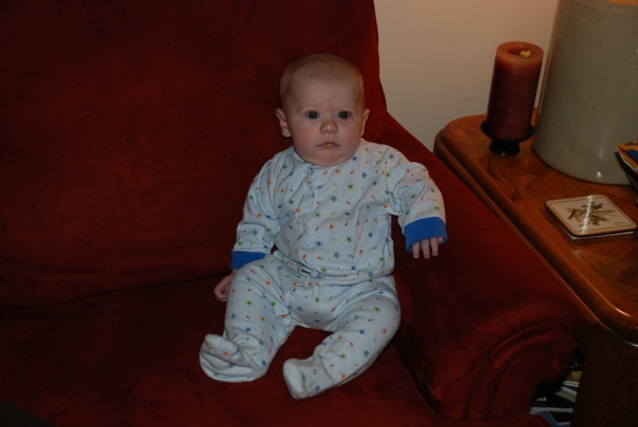 At Gramma Narni's, staying up late waiting for Uncle Sean to come home.  He looks so cute and grown up in these pictures!