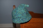 Paul's mom, Narni, knit this little hat for Sean.  It's so soft and cute!