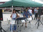 The daytime band, adding the beach ambiance of the weekend.