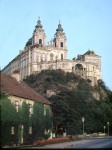 Melk Abbey from the banks of the Danube