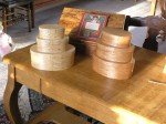 Hickory and cherry oval boxes 