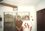 Paul (in a shirt his 'borrowed' from travis) and Sean in a Nine in Nails shirt. Taken in my room on Indian Springs Road.  My artwork on the walls. 