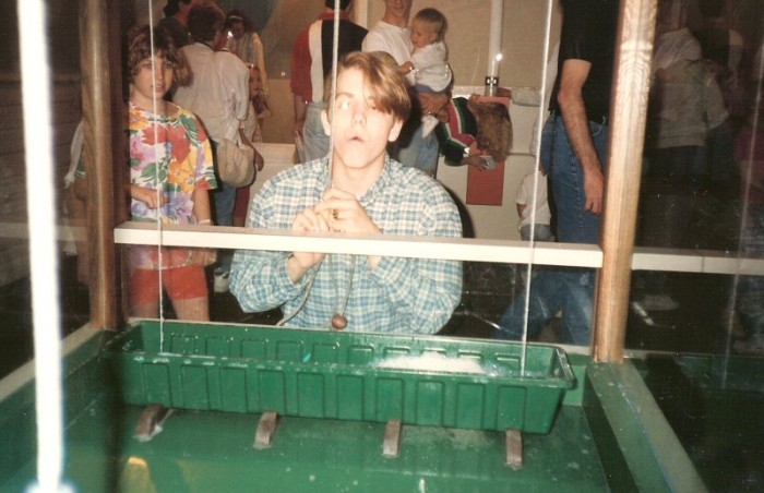 Me @ the St. Louis Magic House blowing bubbles.  