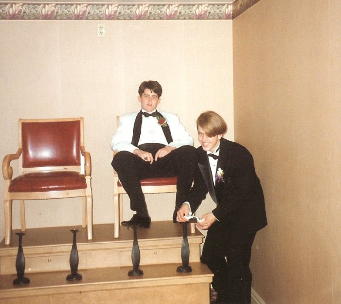 Paul giving Dan (R.I.P.) a show shine